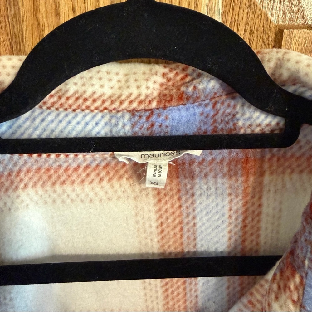 Maurices Red and Blue Plaid Shirt - Picture 2 of 3